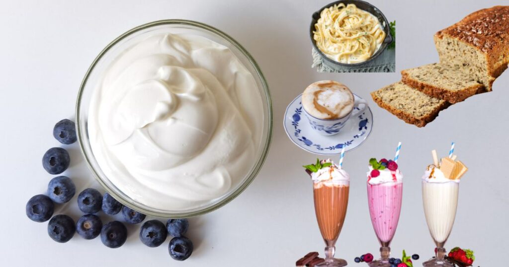 Culinary uses of buffalo milk: yogurt, pasta, bread, cappuccino, and milkshakes.